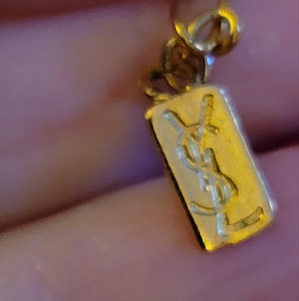 YSL Gold and Black Pendant Necklace/ Adjustable - Picture 3 of 5